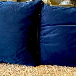 Navy Velvet Decor Pillows